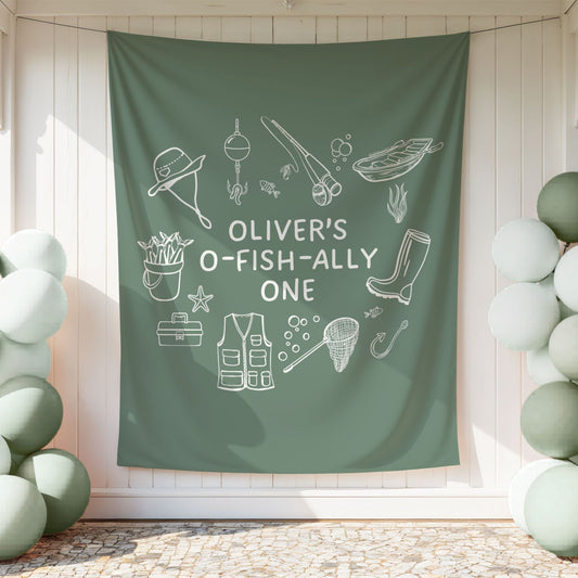 Personalized Ofishally One Birthday Banner