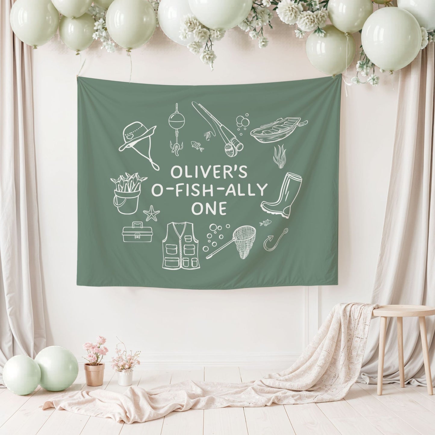Personalized Ofishally One Birthday Banner