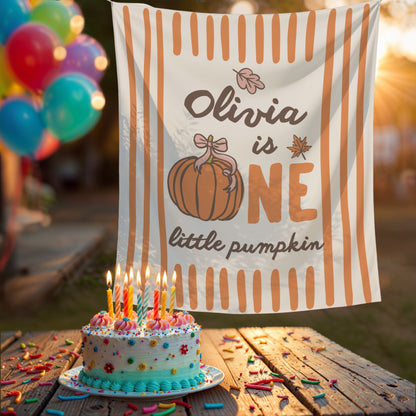 Personalized Little Pumpkin Birthday Banner