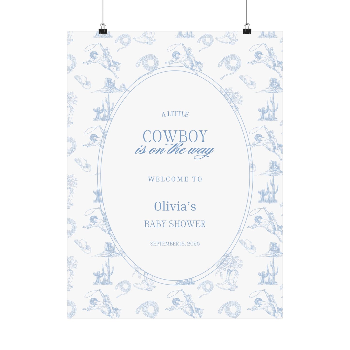 Little Cowboy Welcome Sign