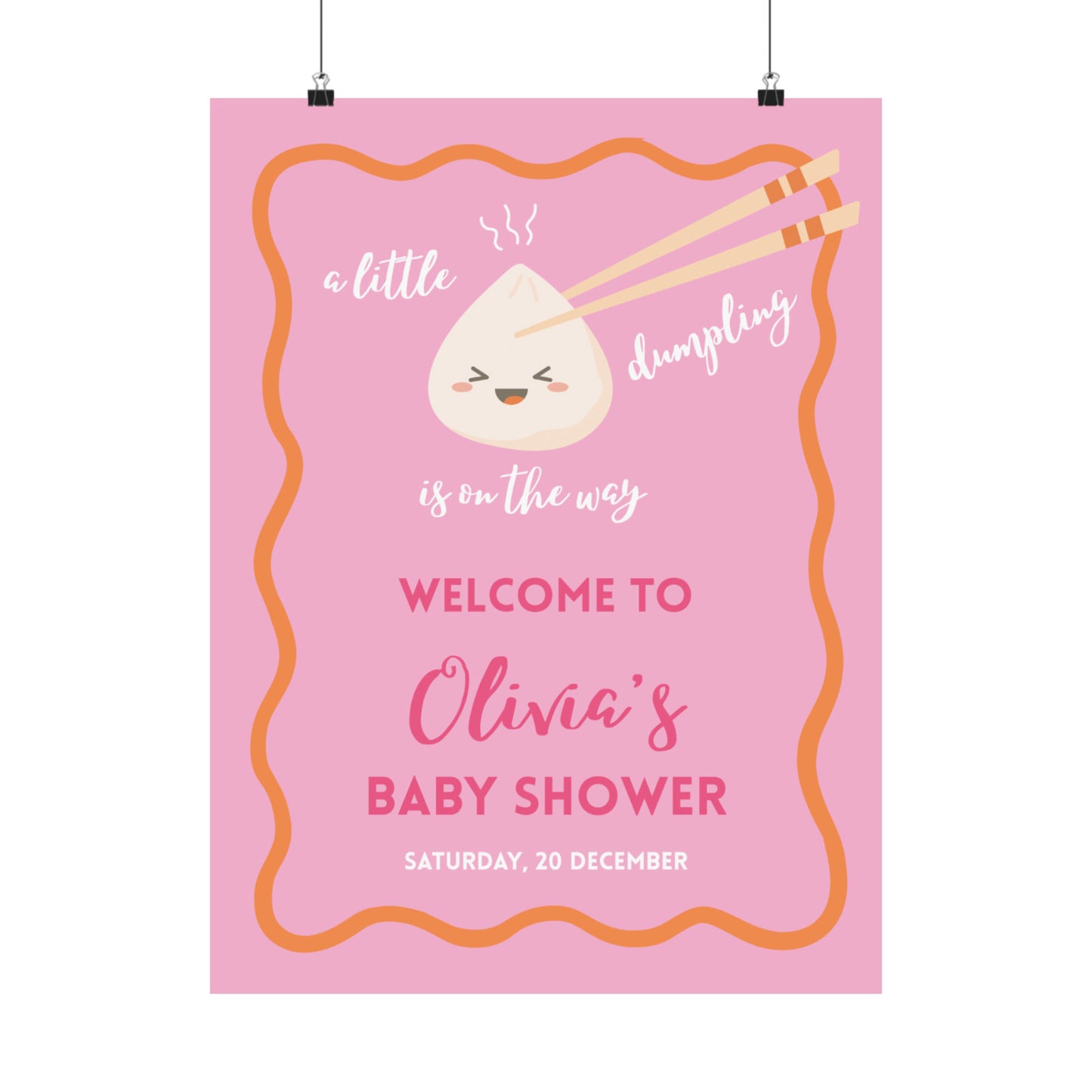 Little Dumpling Welcome Sign