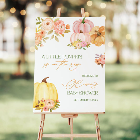 Little Pumpkin Welcome Sign