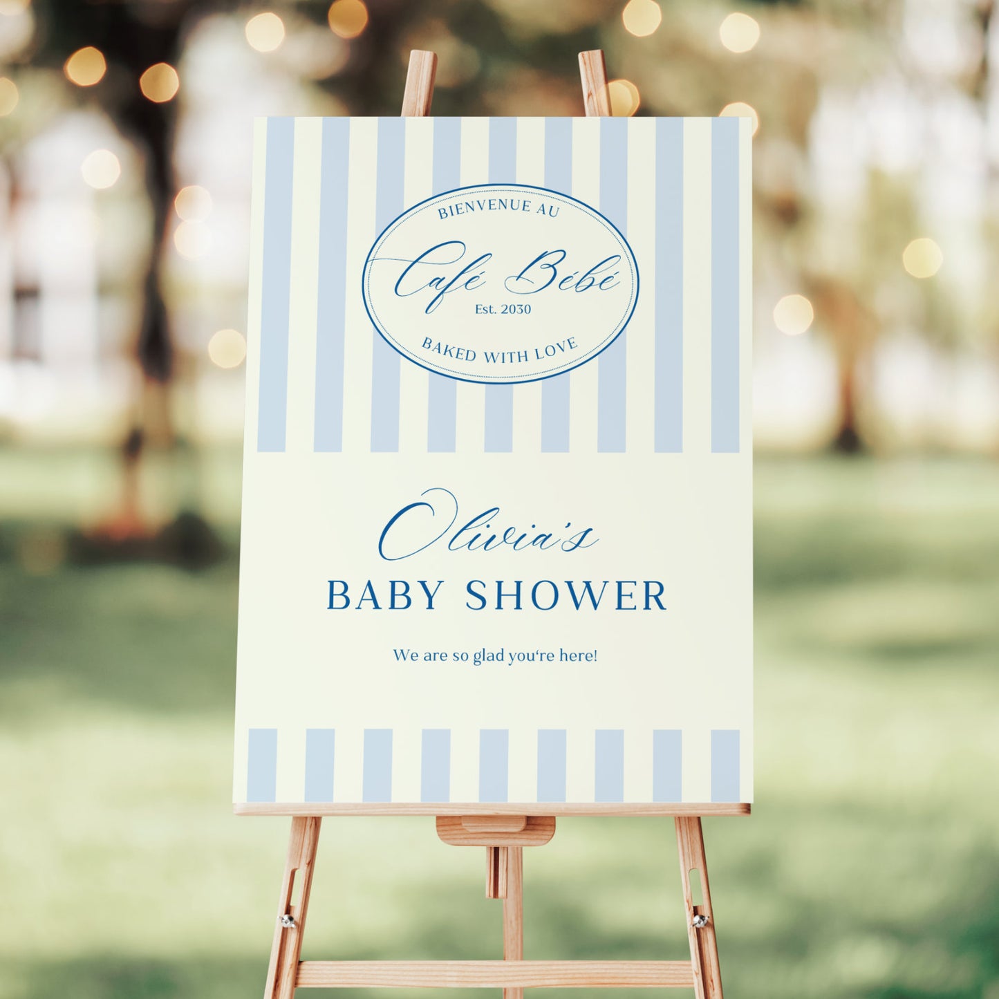 Cafe bebe Welcome Sign