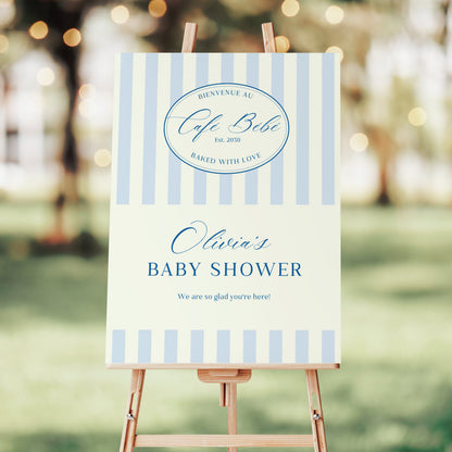 Cafe bebe Welcome Sign