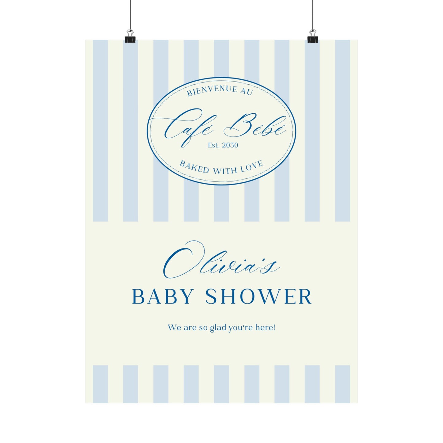 Cafe bebe Welcome Sign