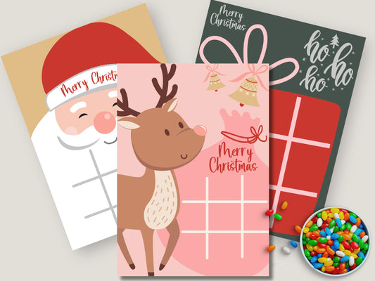 Christmas Tic Tac Toe Printable Game Card