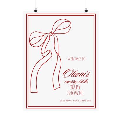 Red Bow Welcome Sign