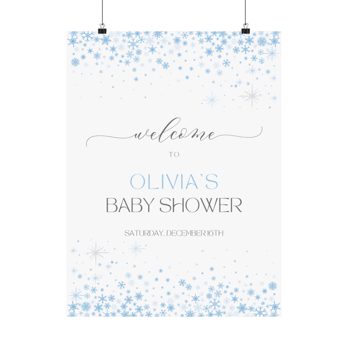 Snowflake Winter Welcome Sign