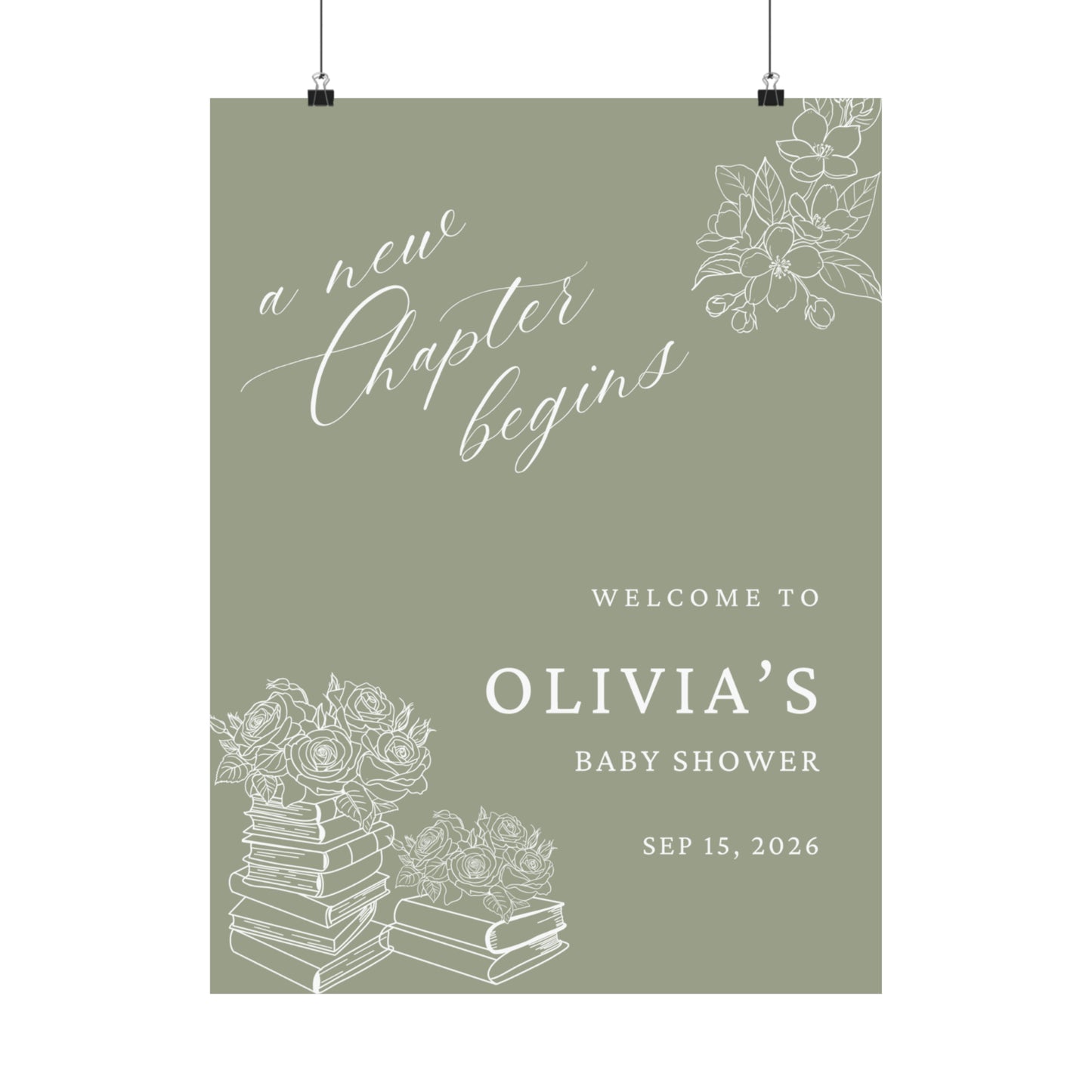 New Chapter Book Welcome Sign