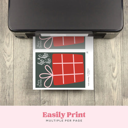 Kids Christmas printable tic tac toe activity instant download