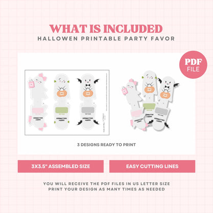 Halloween lollipop holder PDF for kids party favors