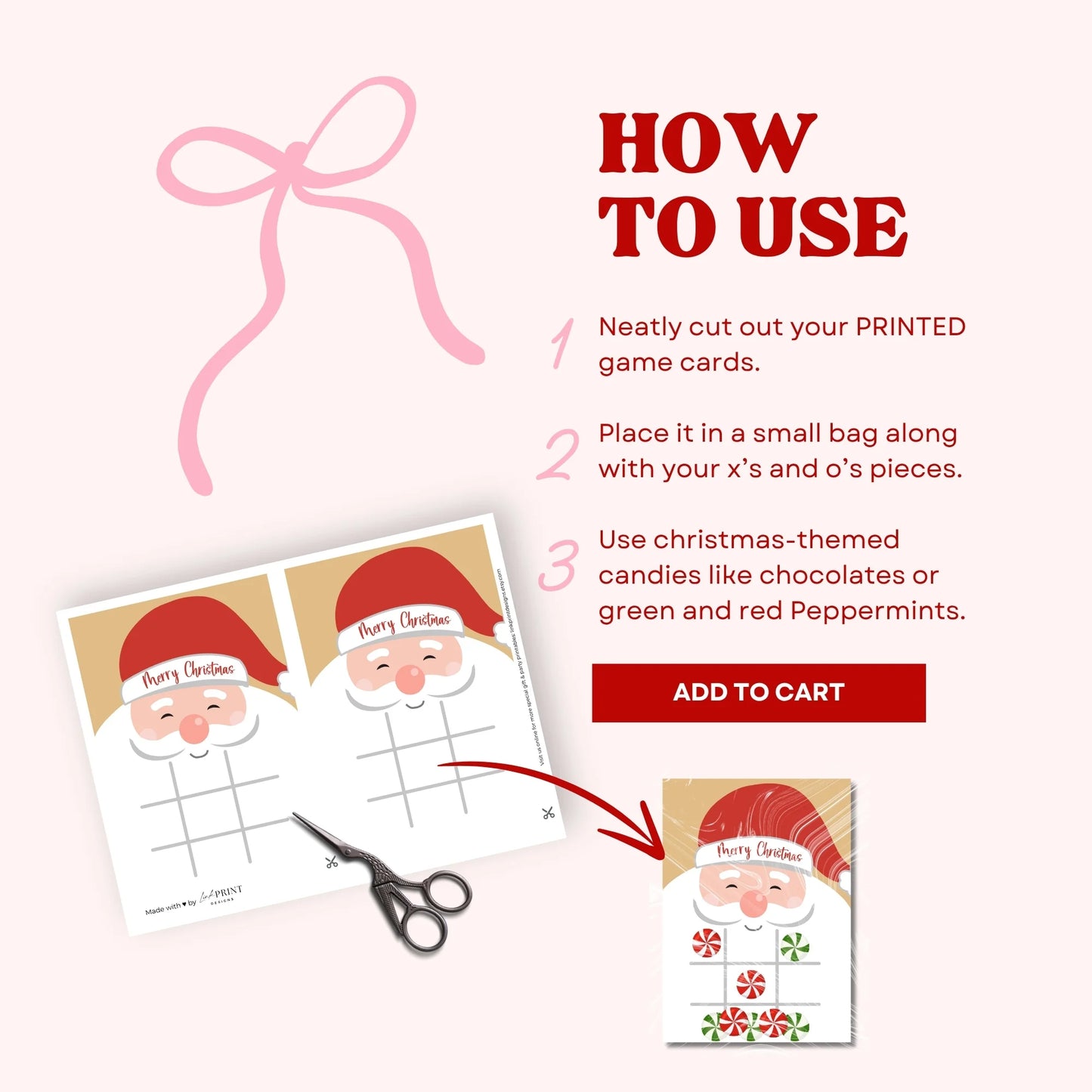 Christmas Tic Tac Toe Printable Game
