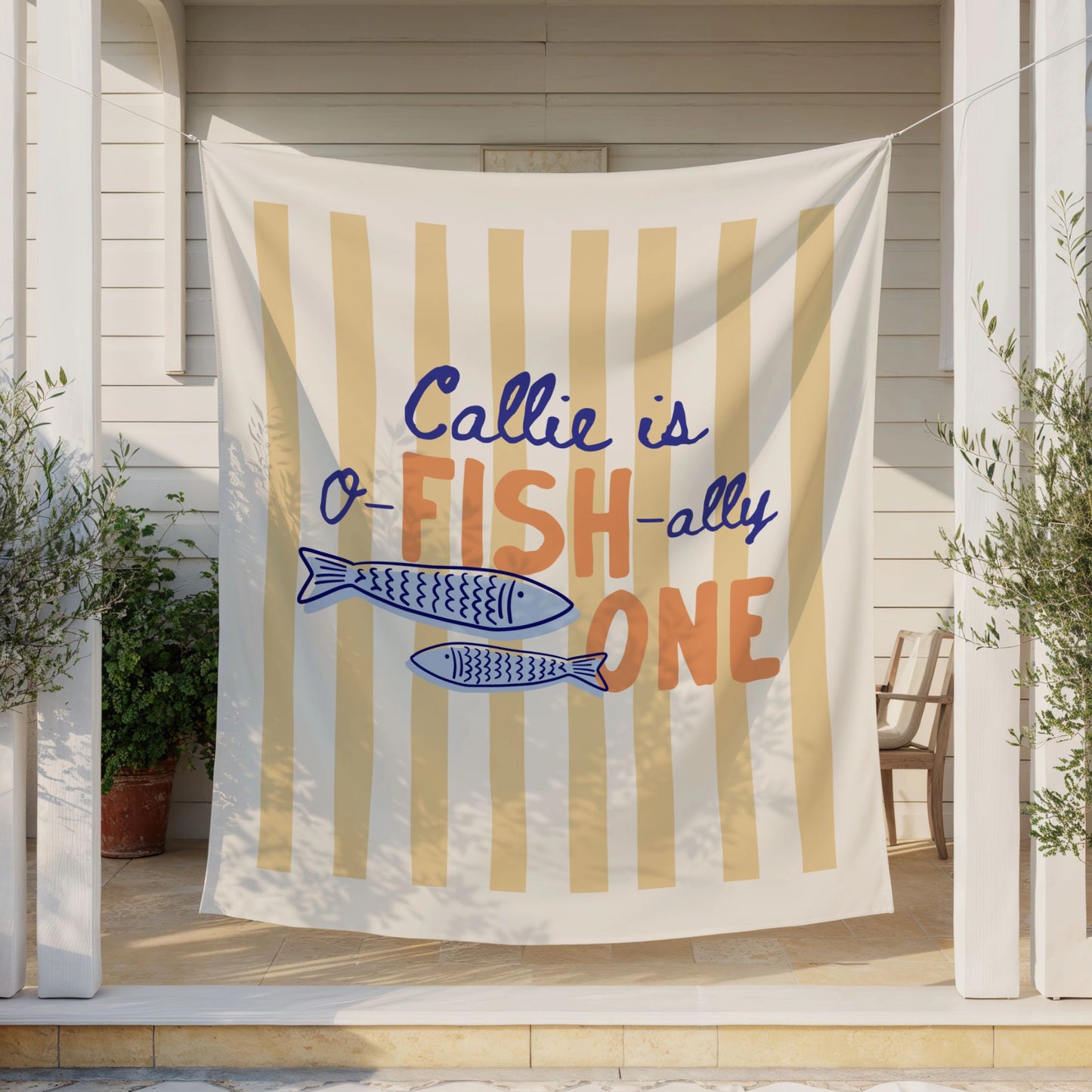 Personalized Ofishally One Birthday Banner