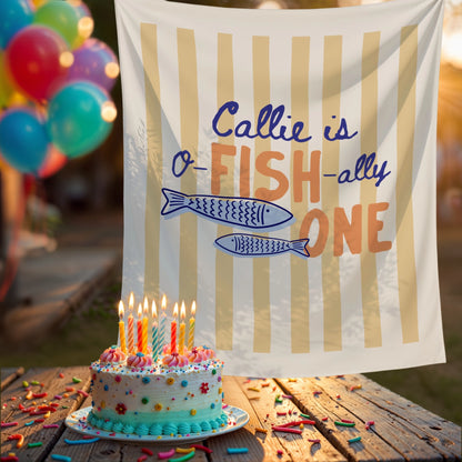 Personalized Ofishally One Birthday Banner
